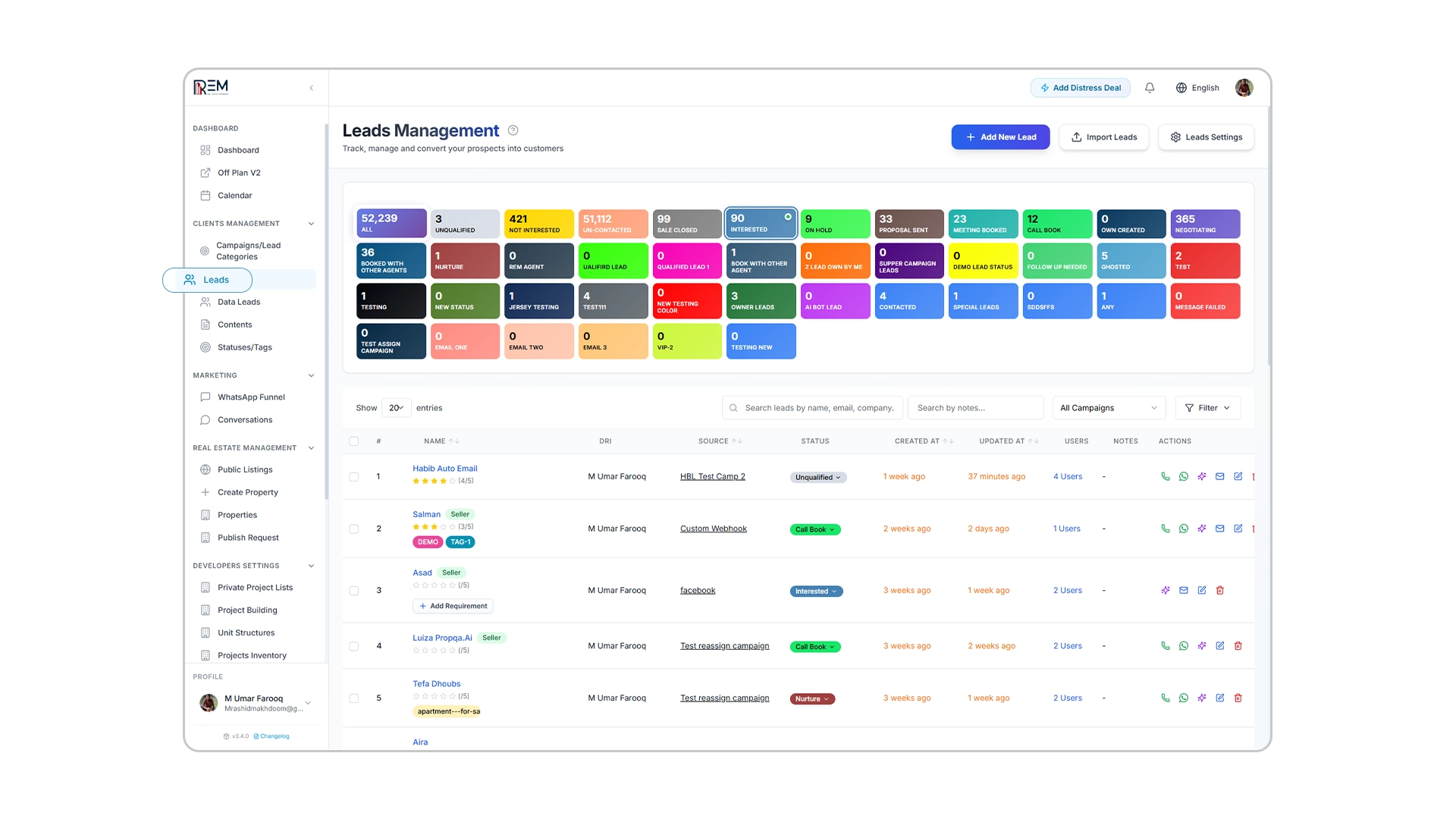 Real Estate CRM preview